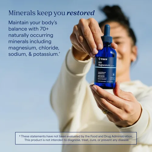 Vista 5 de Magnesio líquido iónico de Trace Minerals, 1, 1 Ionic magnesium chloride with high bioavailability. Supports 300 biochemical reactions and calm