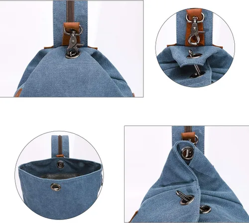 Vista 6 de KL928 Sling Bag - Small Crossbody Backpack Shoulder Casual Daypack Multipurpose Rucksack for Men Women