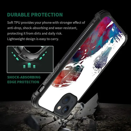 Vista 57 de Compatible con funda para iPhone 6 Plus/6s Plus,Bite Your Teeth Diseño de patrón asombroso, funda trasera dura de PC anti-arañazos y a prueba