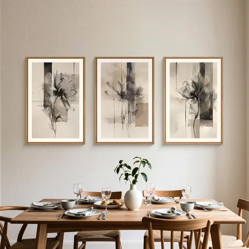 Vista 88 de FWIEXA Juego de Arte de Lienzo Bohemio Enmarcado para Pared, Cuadros Botánicos Verde Salvia Decoración de Pared, Impresiones de Arte de Plantas