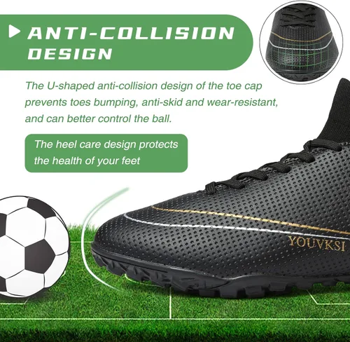 Vista 5 de CBUSTER Tacos de fútbol para hombre y mujer AG TF