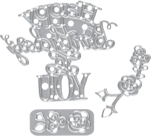 Vista 2 de Sizzix Thinlits 660368 - Juego de troqueles de Jen Long, 3 unidades, multicolor, talla única