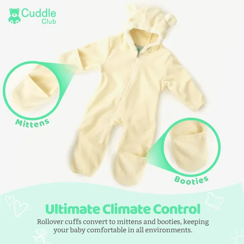 Vista 115 de Enterizo de vellón para bebé, rómper de una sola pieza con capucha para niños, ropa para exteriores, chaqueta infantil