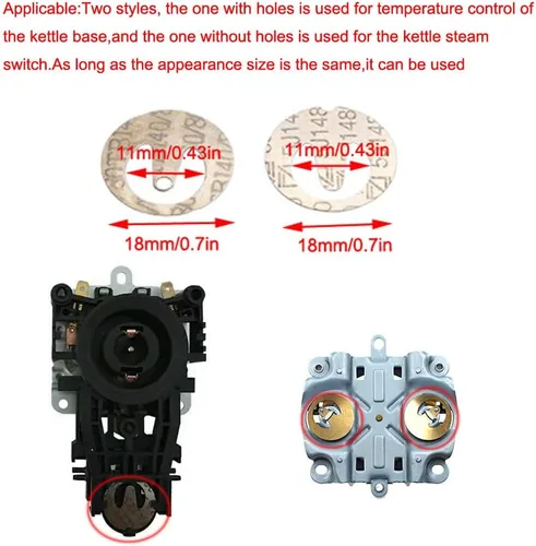 Vista 2 de Paquete de 10 termostatos eléctricos para hervidor de agua caliente con control de temperatura, interruptor de sensor de vapor, termostato