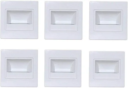 Vista 6 de paquete de 6 lámparas de esquina LED de 85-265 vatios, luces LED empotradas para escalera, corredores, paredes, guardarropas, recámara y más
