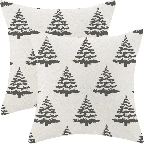Vista 9 de Juego de 2 fundas de almohada navideñas de 18 x 18 pulgadas, con bastón de caramelo de hombre de jengibre, decoración de invierno, decoración