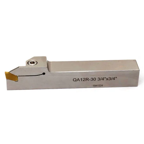 Vista 3 de OSCARBIDE 3/4" torno indexable ranurado titular de separación resistente niquelado QA12R-30 herramienta de corte a mano derecha con 10 piezas
