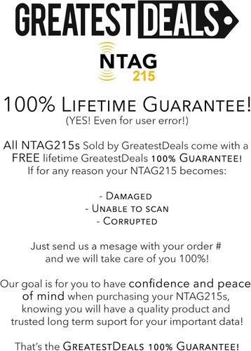 Vista 7 de NTAG215 NTAG 215 0.984 in NFC Stickers funciona con TagMo (Android) y Placiibo (iOS) y todas las aplicaciones NFC (100 calcomanías)