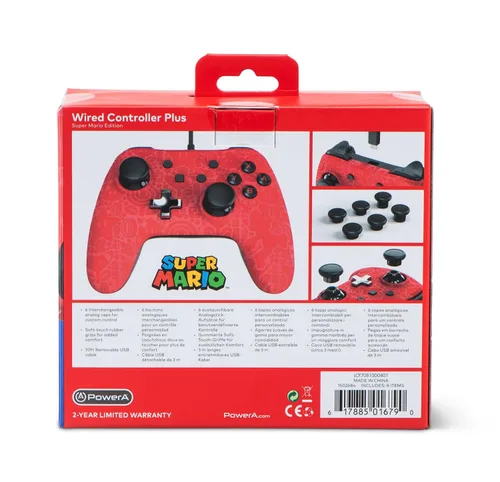 Vista 9 de PowerA Wired Controller Plus - Super Mario - Nintendo Switch, Red