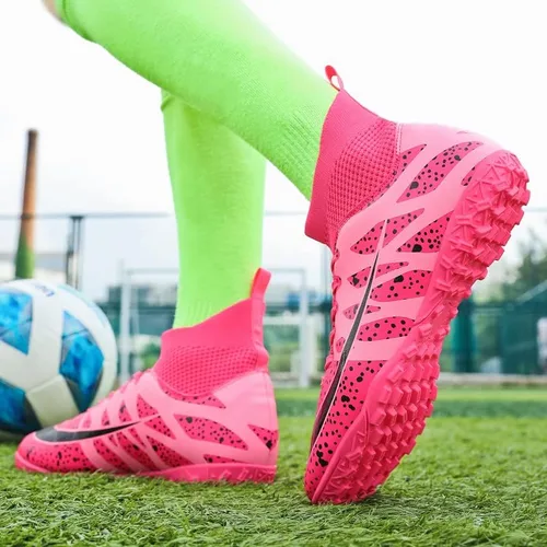 Vista 3 de zcdyn Tacos de fútbol para hombre zapatos de fútbol para interiores y exteriores zapatos de fútbol firme para entrenamiento