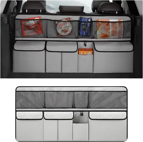 Vista 8 de Mandark Organizador de Maletero de Automóvil, Contenedor de Almacenamiento Desmontable para Colgar en el Respaldo del Asiento del Vehículo