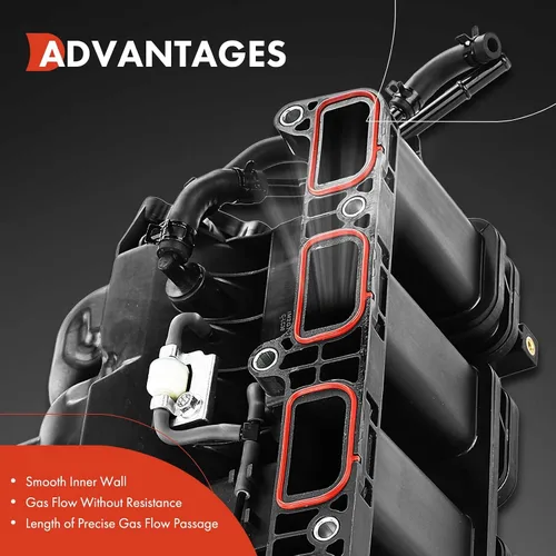 Vista 5 de A-Premium Conjunto del colector de admisión del motor con junta y válvula de control de flujo [4Cyl 2.4L 2.0L] Compatible con Hyundai Santa Fe