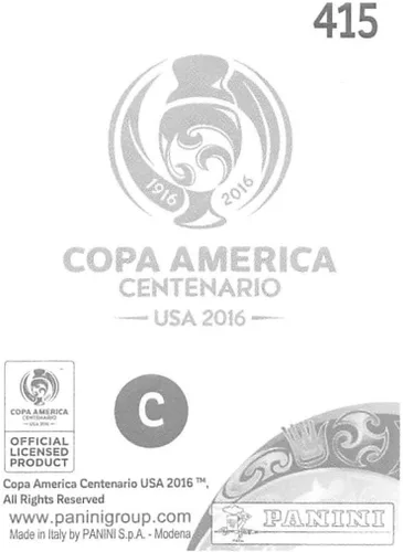 Vista 2 de Pegatina de fútbol Panini Copa América Centenario 2016 #415 Antonio Valencia Ecuador 2 pulgadas de ancho x 3 pulgadas de alto álbum pegatina