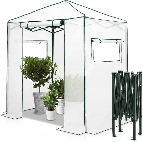 Vista 24 de EAGLE PEAK - Invernadero hexagonal desplegable de 6.6 x 6.6 pies, portátil, para plantas de jardín, para interiores y exteriores, para todo