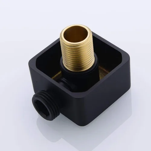 Vista 4 de Codo de suministro de pared de latón, conector de manguera de ducha cuadrado G1/2 pulgadas, salida de agua de unión montada en la pared para ducha