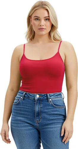 Vista 353 de Emmalise Camisola larga casual básica para mujer, con tirantes ajustables, top en capas