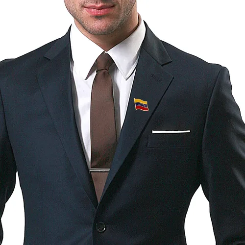 Vista 5 de 1250100 pines de bandera de la República Bolivariana de Venezuela a granel esmaltados para recuerdo, broche de solapa de metal Venezuela, broche