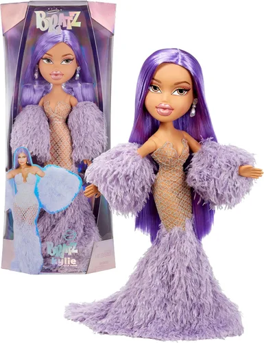 Vista 3 de Bratz x Kylie Jenner Muñeca de moda a gran escala de 24 pulgadas con vestido, 2 pies de altura, exclusiva de Amazon