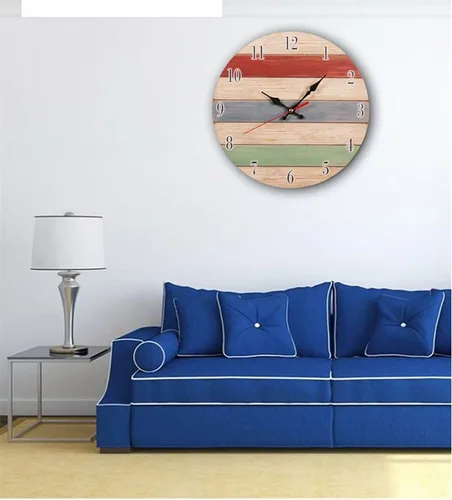 Vista 2 de Wall Clocks, Silent Non Ticking-12 Inch Quality Quartz Battery Operated Round Easy to Read Clock Decorative for