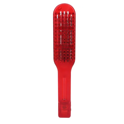 Vista 8 de Cepillo de doble cara, herramienta de peine para enderezar el cabello, herramientas en forma de V para peluquería casera [rojo]