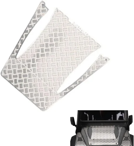 Vista 6 de RC Crawler - Placa de metal para capó de coche para 1/18 TRX-4M (placa negra)