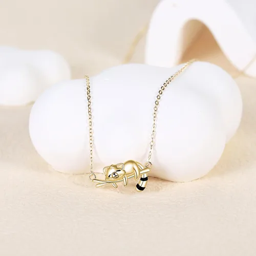 Vista 3 de Regalo para el día de la madre, collar de oro real de 14 quilates, delicado regalo de joyería de verano para mujeres y niñas, San Valentín y Navidad