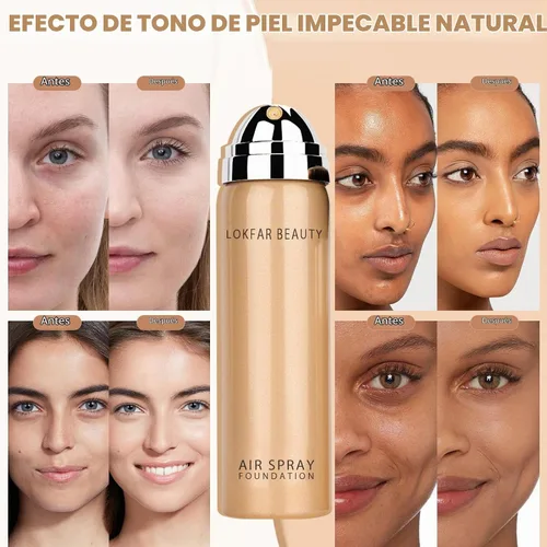 Vista 4 de LOKFAR Aerosol para base de maquillaje AirBrush, base de cobertura completa