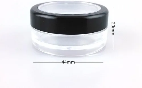 Vista 2 de yueton 10pcs Ventana Abierta Borde Negro 0.35 oz Vacío Plástico Transparente Polvo Compacto Contenedores Cosméticos