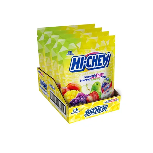Vista 30 de HI-CHEW Caramelos de mezcla variada, paquete de 4 bolsas, 17 sabores dulces masticables agridulces, divertidos y suaves únicos, sabores frutales