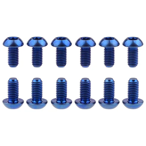 Vista 16 de Tornillos de titanio Torx M5x10 Freno de disco de bicicleta (negro)
