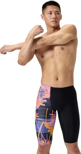 Vista 7 de Speedo Traje de baño Jammer Eco ProLT Impreso Colores del Equipo de los Hombres Rosa Flare