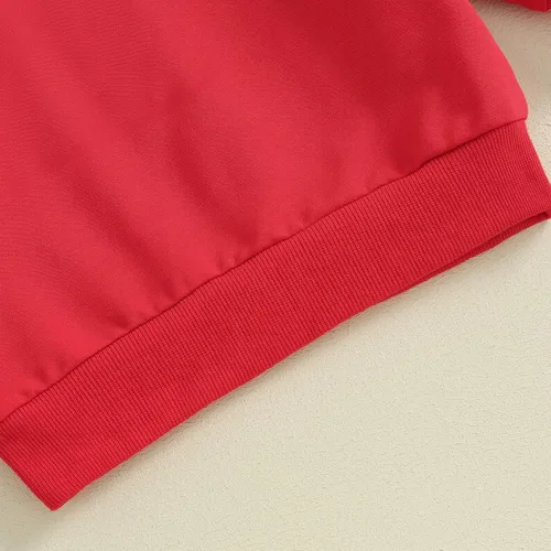 Vista 68 de Traje de San Valentín para bebé, niña, niño, traje de San Valentín, sudadera de manga larga con estampado de corazón