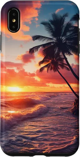 Vista 11 de Palm Tree Sunset Tropical Boho Beach Aesthetic Vacation Case for iPhone 17