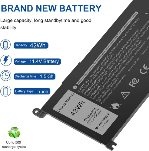 Vista 6 de TREE.NB Batería YRDD6 1VX1H para Dell Inspiron 5481 5482 5485 5491 5591 7586 3310 2 en 1 3493 3582 3583 3584 3593 3793 5480 5482 5485 5491 5493 5585