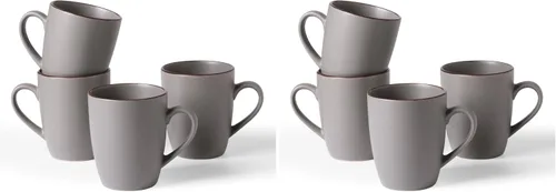 Vista 9 de famiware Venus - Tazas de café para 4, juego de tazas de 12 onzas, taza para beber con asa para café, té, cacao, leche, carbón