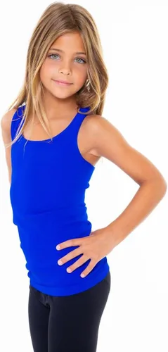 Vista 3 de Camisetas sin mangas para niñas con espalda cruzada Camisetas atléticas de danza para niñas de 7 a 10 años