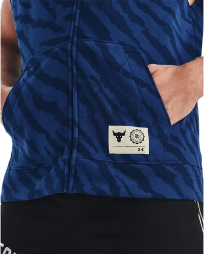 Vista 6 de Under Armour mens Under Armour Men's Project Rock Rival Fleece Sleeveless Hoodie Full-zip