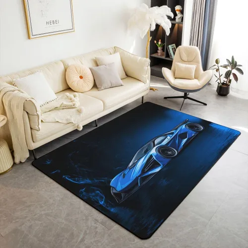 Vista 32 de jejeloiu Juego de alfombras de sala de estar, decoración de cine y noche, juego de alfombras de área de 3 x 5 con palomitas de maíz para interiores