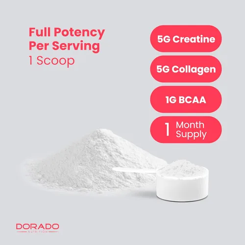 Vista 8 de Creatina para Mujeres Polvo de Monohidrato de Creatina 5G + 5000mg de Colágeno + 1000mg de BCAA 2:1:1 en Polvo (30 Porciones) Apoyo para Glúteos