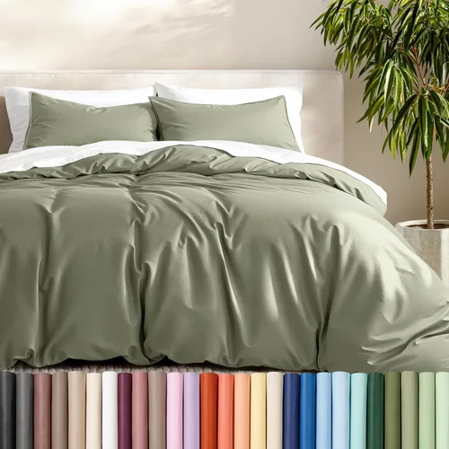 Vista 15 de Bare Home - Funda de edredón de ropa de cama extra larga - Colección premium de 1800 hilos súper suave - Funda de edredón ligera y fresca - Ropa