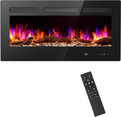 Vista 9 de [Usado] Sweetcrispy Insert de Chimenea Eléctrica de 36", Chimenea Empotrada y Montada en la Pared, Calentador de Chimenea Independiente de 1500W