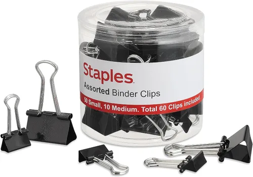 Vista 16 de Grapas; sujetadores de metal, color negro, 2 pulgadas de tamaño con 1 pulgada de capacidad