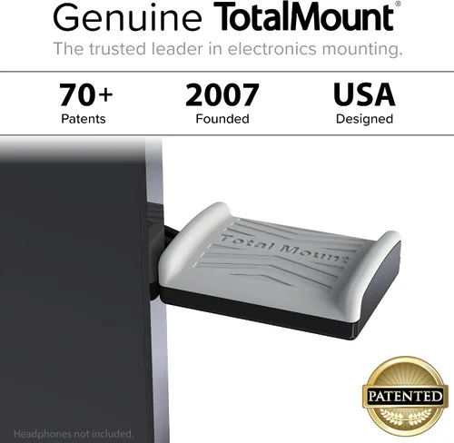 Vista 6 de TotalMount Soporte de monitor para auriculares y auriculares (soporte de grado premium ahorra espacio en el escritorio y protege los auriculares)