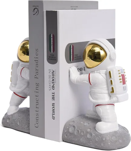 Vista 5 de Sujetalibros de decoración espacial, divertidos extremos de libro de astronauta de resina para niños