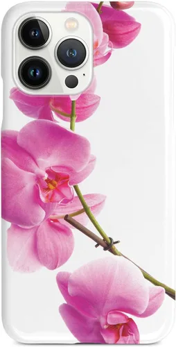Vista 9 de Inspired Cases - Compatible with iPhone Xs Max Case - 3D Textured Protective Phone Case for Apple iPhone Xs Max - Pink Orchid - White