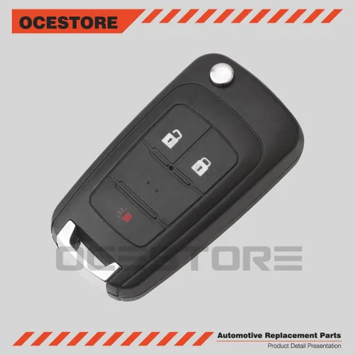 Vista 3 de OCESTORE 1 unids 3 botón llavero de coche sin llave Flip Entry Remote 3-btn OHT01060512 reemplazo compatible con Equinox Spark