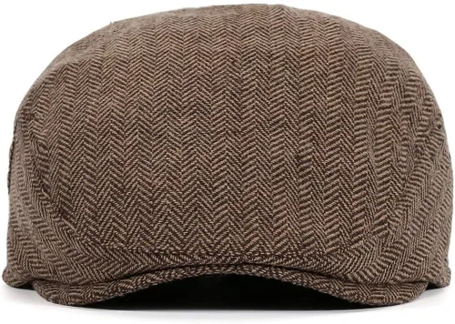 Vista 4 de FALETO Sombrero plano de Ivy Gatsby Newsboy para hombre, invierno, primavera, otoño, conducción, taxista, gorra de caza