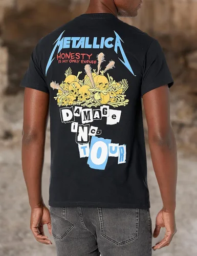 Vista 4 de Metallica Camiseta Metallica Damage Inc Tour para hombre Negro