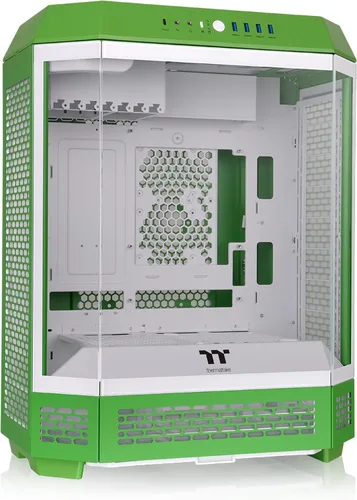 Vista 22 de Thermaltake Carcasa ATX Tower 600 negra de media torre; 3 paneles de vidrio templado; soporte de placa base de conector oculto; ranuras PCI-e
