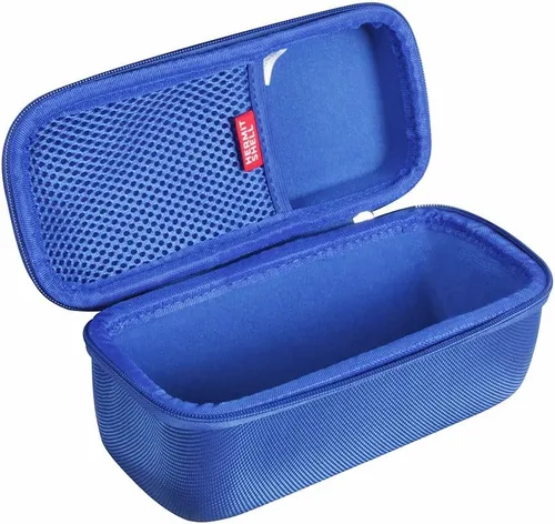 Vista 2 de Hermitshell Funda de viaje rígida de EVA compatible con altavoz Bluetooth portátil a prueba de salpicaduras JBL Flip 3 / Flip 4 (azul)